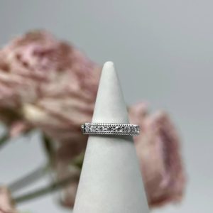 Кольцо-кликер Cassiopea из белого золота c кристаллами Swarovski
