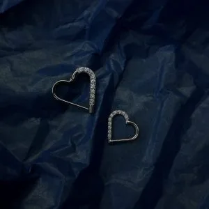 Кольцо-кликер HEART с кристаллами Swarovski