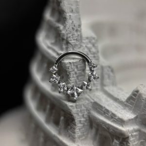 Кольцо-кликер с кристаллами Swarovski