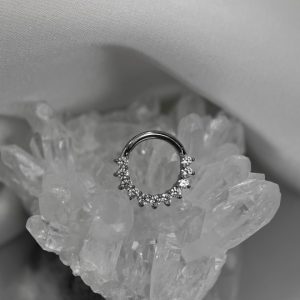 Кольцо-кликер с кристаллами Swarovski