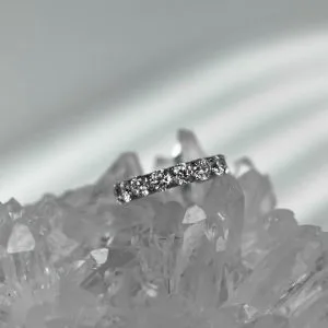 Кольцо-кликер с кристаллами Swarovski