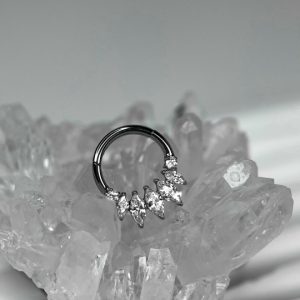 Кольцо-кликер с кристаллами Swarovski