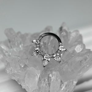 Кольцо-кликер с кристаллами Swarovski