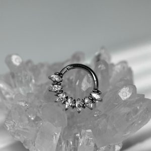 Кольцо-кликер с кристаллами Swarovski
