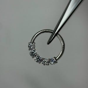 Кольцо-кликер с кристаллами Swarovski