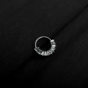 Кольцо-кликер с кристаллами Swarovski темные кристаллы