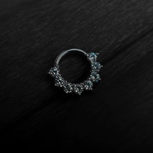 Кольцо-кликер с кристаллами Swarovski
