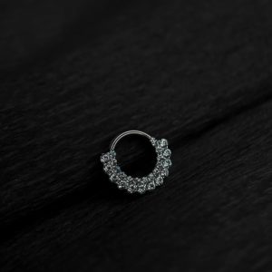 Кольцо-кликер с кристаллами Swarovski