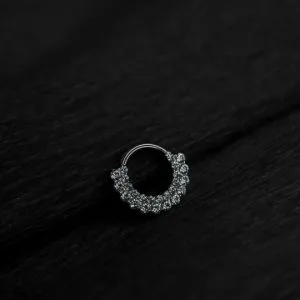 Кольцо-кликер с кристаллами Swarovski багеты торцевые