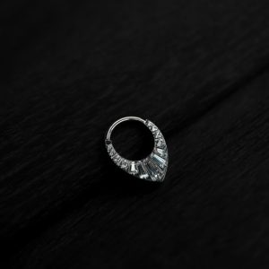 Кольцо-кликер с кристаллами Swarovski