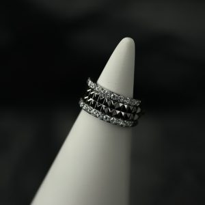 Кольцо-кликер с кристаллами Swarovski
