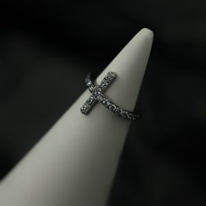 Кольцо-кликер с кристаллами Swarovski