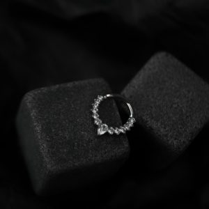 Кольцо-кликер с кристаллами Swarovski
