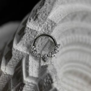 Кольцо-кликер с кристаллами Swarovski