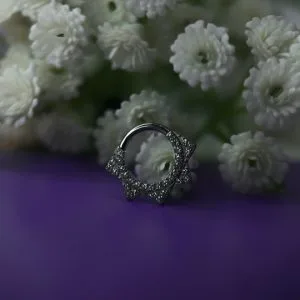Кольцо-кликер с кристаллами Swarovski