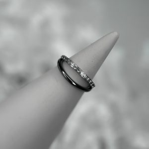 Кольцо-кликер с кристаллами Swarovski
