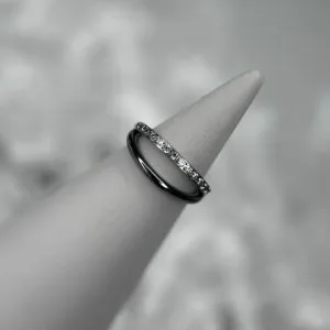 Кольцо-кликер с кристаллами Swarovski