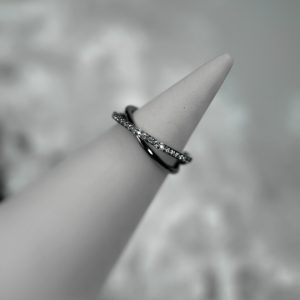 Кольцо-кликер с кристаллами Swarovski