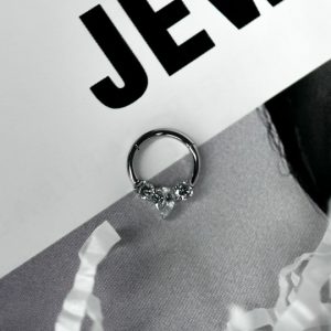 Кольцо-кликер с кристаллами Swarovski