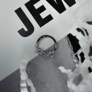 Кольцо-кликер с кристаллами Swarovski
