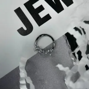 Кольцо-кликер с кристаллами Swarovski цепочка с капельками