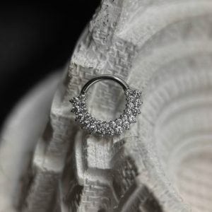 Кольцо-кликер с кристаллами Swarovski