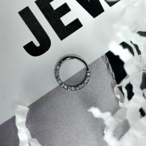 Кольцо-кликер с кристаллами Swarovski