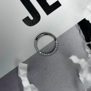 Кольцо-кликер с кристаллами Swarovski