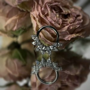 Кольцо-кликер с кристаллами Swarovski