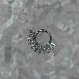 Кольцо-кликер с россыпью кристаллов Swarovski