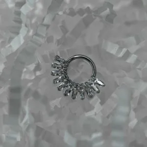 Кольцо-кликер с россыпью кристаллов Swarovski