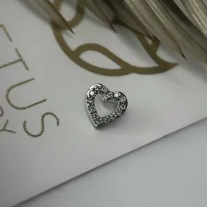 Топ Crystal Heart из белого золота
