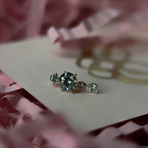 Накрутка Dribble с подвеской из розового золота c кристаллами Swarovski