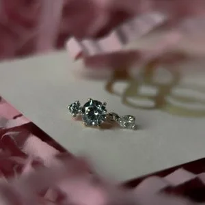 Накрутка Dribble с подвеской из розового золота c кристаллами Swarovski