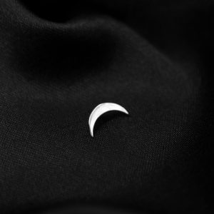 Glass Moon Big в белом золоте