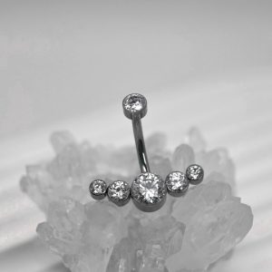 Украшение в пупок с кристаллами Swarovski