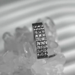 Украшение в пупок с кристаллами Swarovski круглый кластер