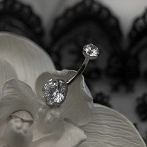 Украшение в пупок с кристаллами Swarovski