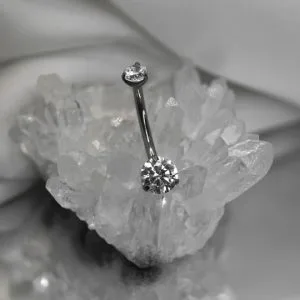 Украшение в пупок с кристаллами Swarovski подвеска капля
