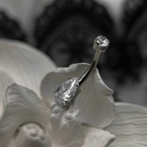 Украшение в пупок с кристаллами Swarovski
