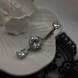 Украшение в пупок с кристаллами Swarovski