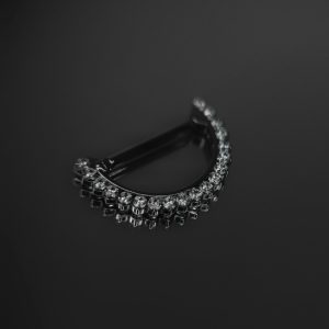 Кликер для пирсинга сосков с кристаллами Swarovski
