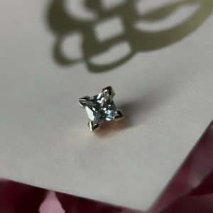 Топ Princess Cut из розового золота c кристаллом Swarovski