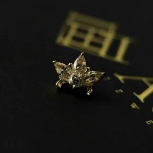 Накрутка Royal Lilic из розового золота с кристаллами