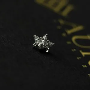 Накрутка Royal Lilic small из белого золота Swarovski