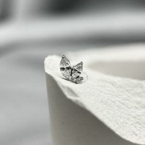 Накрутка с кристаллами Swarovski одиночный круглый