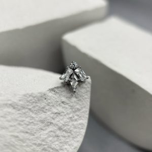 Накрутка с кристаллами Swarovski узкий маркиз