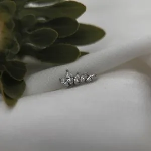 Топ с кристаллами Swarovski маркиз трилистник