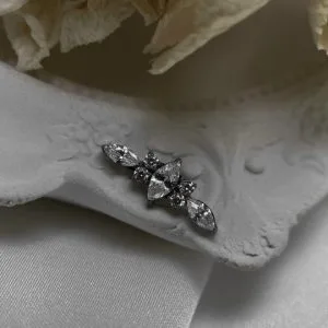 Топ с кристаллами Swarovski веер семь кристаллов