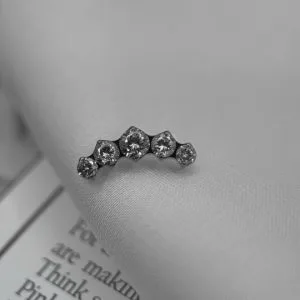 Топ с кристаллами Swarovski корона темные кристаллы